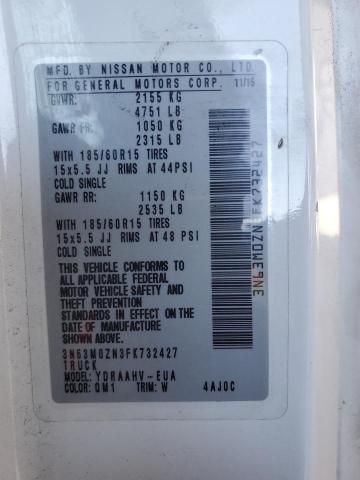 3N63M0ZN3FK732427 - 2015 CHEVROLET CITY EXPRE LT 白色 照片 13