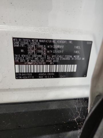 4T3MWRFV7SU169180 - 2025 TOYOTA RAV4 LE 白色 照片 13