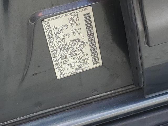 5N1AR18U17C603356 - 2007 NISSAN PATHFINDER LE 灰色 照片 13