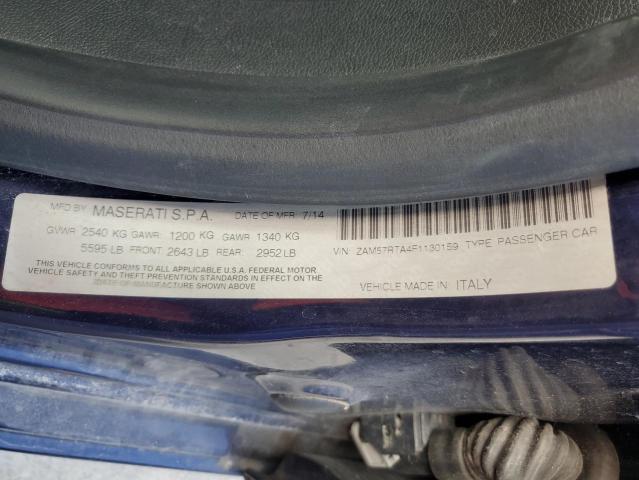 ZAM57RTA4F1130159 - 2015 MASERATI GHIBLI S ლურჯი ფოტო 13