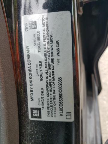 KL8CD6S96DC602088 - 2013 CHEVROLET SPARK 1LT BLACK photo 13