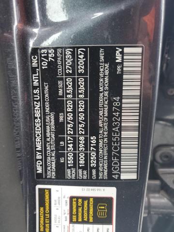 4JGDF7CE5EA324784 - 2014 MERCEDES-BENZ GL 450 4MATIC GRAY photo 13