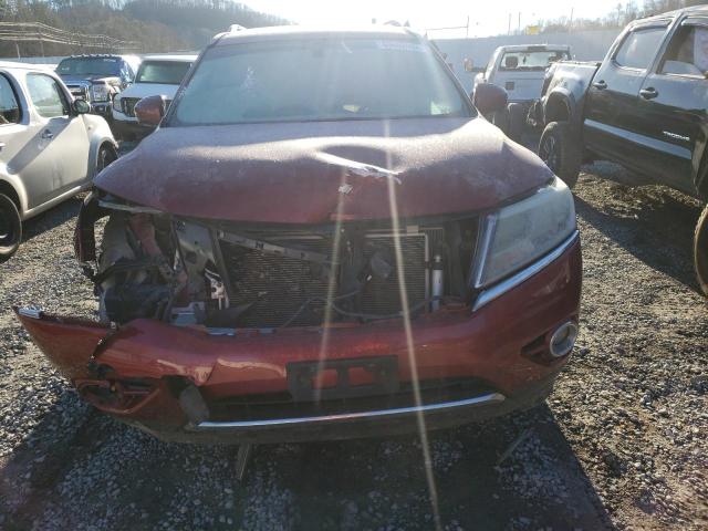 5N1AR2MN6EC665496 - 2014 NISSAN PATHFINDER S RED photo 5