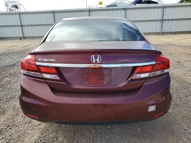 19XFB2F56EE008931 - 2014 HONDA CIVIC LX MAROON photo 6