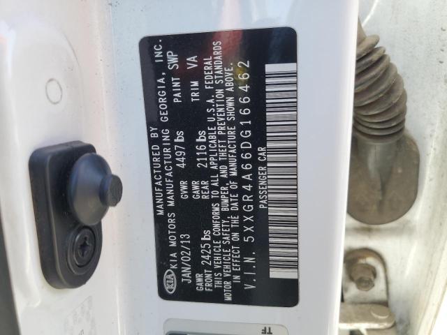 5XXGR4A66DG166462 - 2013 KIA OPTIMA SX თეთრი ფოტო 12