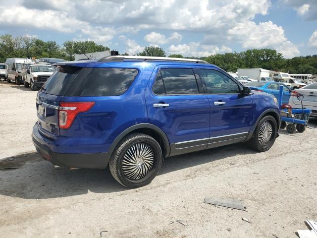 1FM5K7D82DGB57644 - 2013 FORD EXPLORER XLT BLUE photo 3