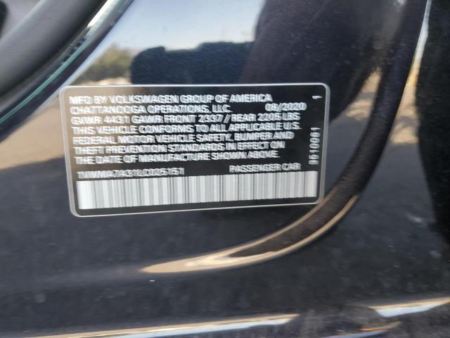 1VWMA7A31LC025151 - 2020 VOLKSWAGEN PASSAT R-LINE Қара фото 13