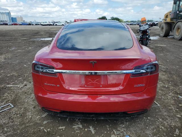 5YJSA1E46HF198877 - 2017 TESLA MODEL S Czerwony zdjęcie 6