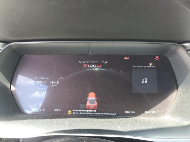 5YJSA1E46HF198877 - 2017 TESLA MODEL S Czerwony zdjęcie 9