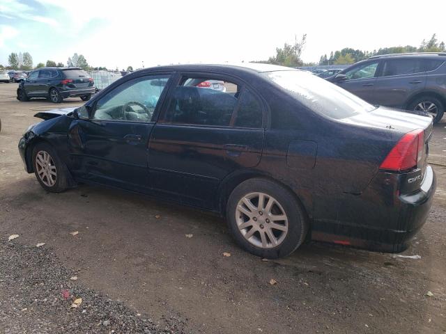 2HGES16635H026145 - 2005 HONDA CIVIC LX BLACK photo 2