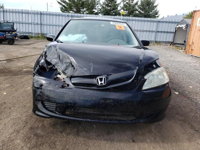 2HGES16635H026145 - 2005 HONDA CIVIC LX BLACK photo 5