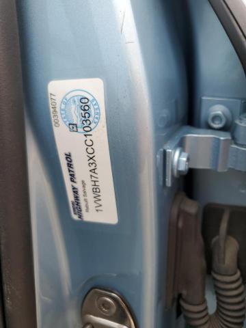 1VWBH7A3XCC103560 - 2012 VOLKSWAGEN PASSAT SE BLUE photo 12