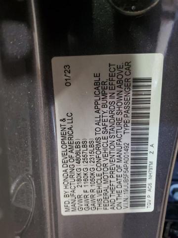 19UUB5F54PA001492 - 2023 ACURA TLX TECH A CHARCOAL photo 13
