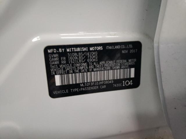ML32F3FJ2JHF08049 - 2018 MITSUBISHI MIRAGE G4 ES WHITE photo 12