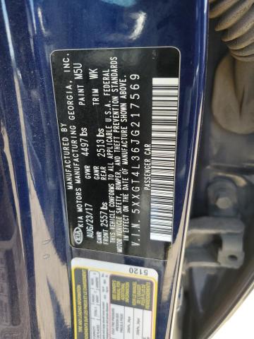 5XXGT4L36JG217569 - 2018 KIA OPTIMA LX Mavi foto 12