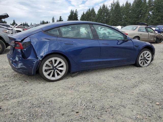 5YJ3E1EA2NF191497 - 2022 TESLA MODEL 3 Niebieski zdjęcie 3
