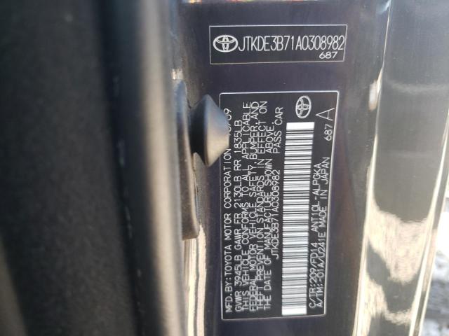 JTKDE3B71A0308982 - 2010 TOYOTA SCION TC შავი ფოტო 13