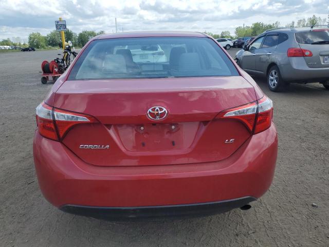 2T1BURHE2FC240733 - 2015 TOYOTA COROLLA L RED photo 6