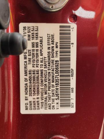 5J6YH18357L006928 - 2007 HONDA ELEMENT LX BURGUNDY photo 13