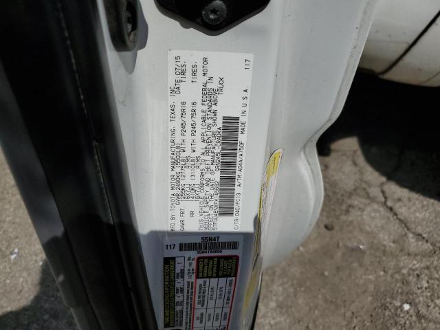 5TFUU4ENXFX145662 - 2015 TOYOTA TACOMA ACCESS CAB თეთრი ფოტო 12