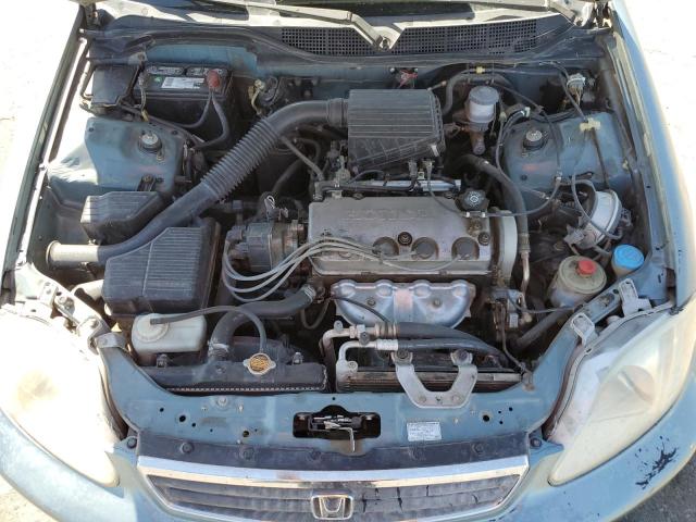 2HGEJ6679YH547545 - 2000 HONDA CIVIC LX მწვანე ფოტო 11