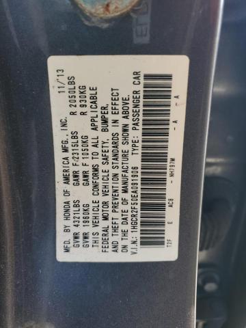 1HGCR2F50EA091906 - 2014 HONDA ACCORD SPORT GRAY photo 12