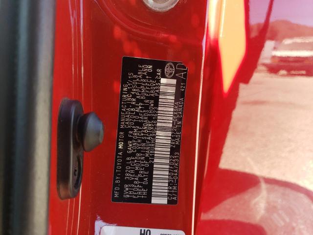 2T1BURHE9GC561623 - 2016 TOYOTA COROLLA L წითელი ფოტო 13