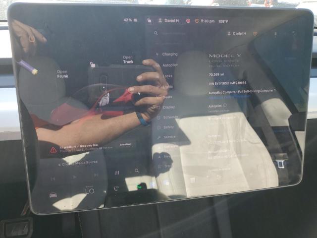 5YJYGDEE7MF249686 - 2021 TESLA MODEL Y RED photo 9