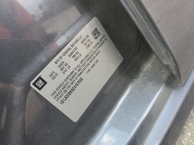 1G1JC5SH3C4167602 - 2012 CHEVROLET SONIC LT Grafit foto 12