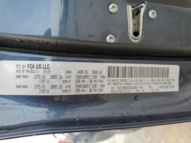 1C4PJMBX6KD422802 - 2019 JEEP CHEROKEE TRAILHAWK 蓝色 照片 13