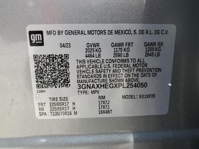 3GNAXHEGXPL254050 - 2023 CHEVROLET EQUINOX LS Grau Foto 12