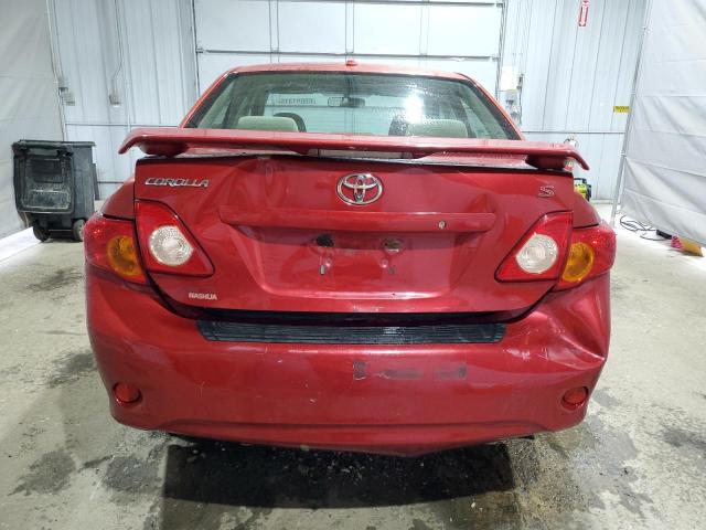JTDBL40E399040553 - 2009 TOYOTA COROLLA BASE RED photo 6