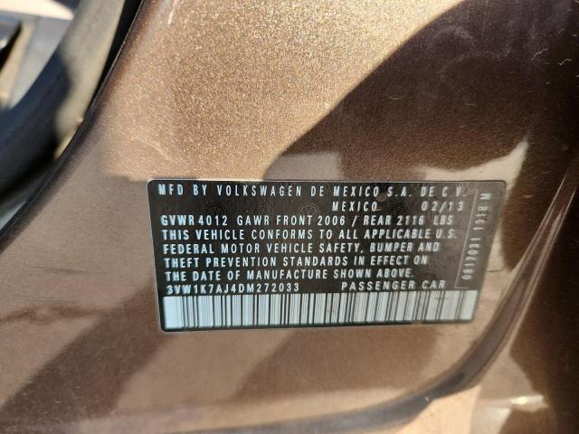 3VW1K7AJ4DM272033 - 2013 VOLKSWAGEN JETTA BASE ყავისფერი ფოტო 13