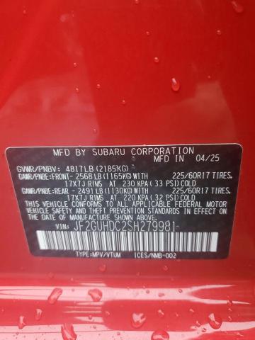 JF2GUHDC2SH279981 - 2025 SUBARU CROSSTREK PREMIUM 黑色 照片 14