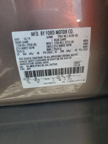 5LM5J7XC9LGL10793 - 2020 LINCOLN AVIATOR RESERVE Grau Foto 14