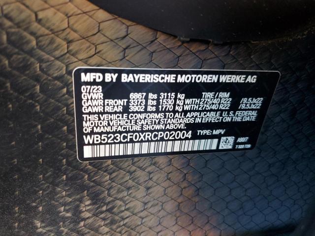 WB523CF0XRCP02004 - 2024 BMW IX XDRIVE50 CHARCOAL photo 13