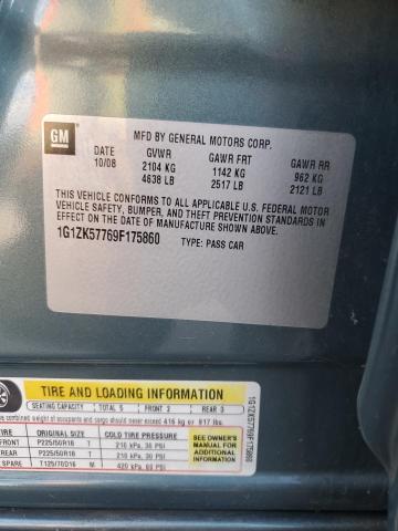 1G1ZK57769F175860 - 2009 CHEVROLET MALIBU LTZ ლურჯი ფოტო 12