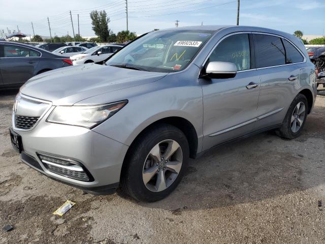 5FRYD4H20GB037970 - 2016 ACURA MDX SILVER photo 1