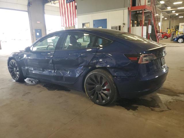 5YJ3E1EC4MF050544 - 2021 TESLA MODEL 3 Կապույտ լուսանկար 2