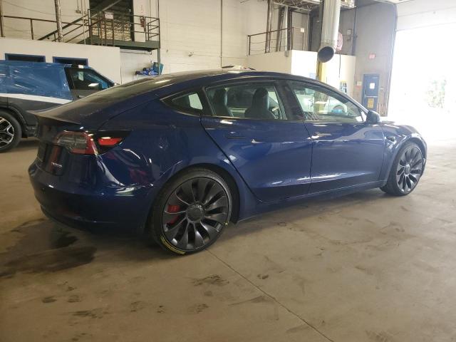 5YJ3E1EC4MF050544 - 2021 TESLA MODEL 3 Կապույտ լուսանկար 3