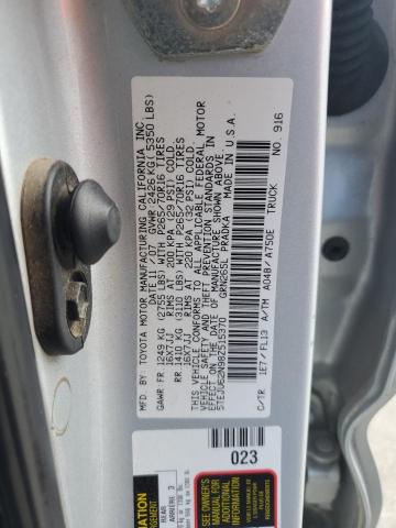 5TEJU62N98Z515370 - 2008 TOYOTA TACOMA DOUBLE CAB PRERUNNER SILVER photo 12