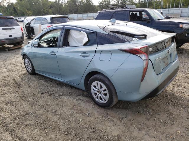 JTDKBRFU1G3522131 - 2016 TOYOTA PRIUS TEAL photo 2