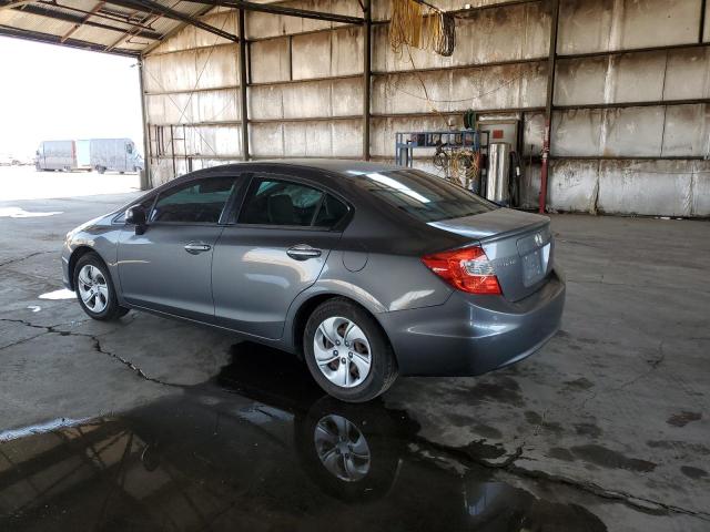 2HGFB2F52CH607862 - 2012 HONDA CIVIC LX ნაცრისფერი ფოტო 2