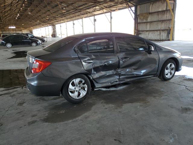 2HGFB2F52CH607862 - 2012 HONDA CIVIC LX ნაცრისფერი ფოტო 3