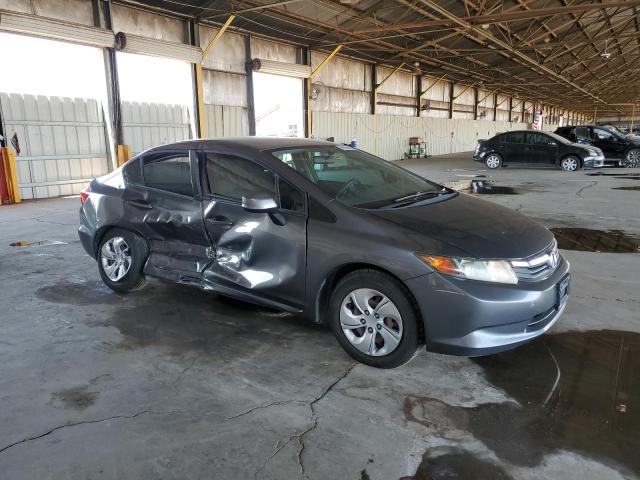 2HGFB2F52CH607862 - 2012 HONDA CIVIC LX ნაცრისფერი ფოტო 4