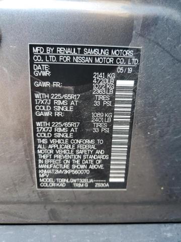 KNMAT2MV3KP560070 - 2019 NISSAN ROGUE S 灰色 照片 13