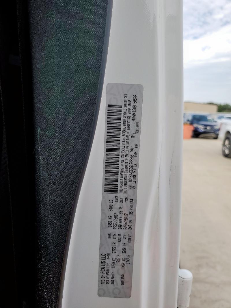 1C4BJWDG3GL242256 - 2016 JEEP WRANGLER UNLIMITED SPORT WHITE photo 12