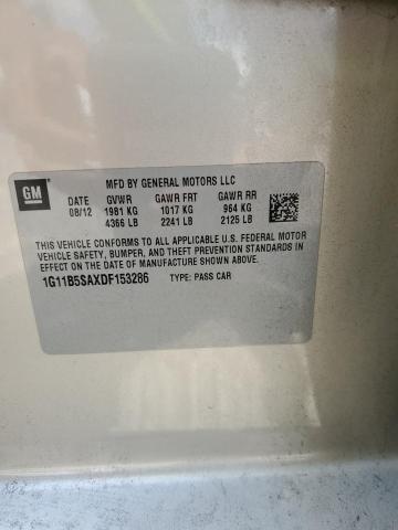 1G11B5SAXDF153286 - 2013 CHEVROLET MALIBU LS BEIGE photo 13