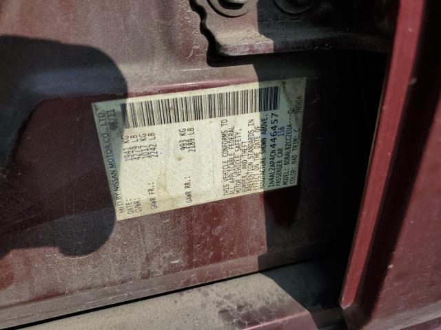 1N4AL2AP4CN446457 - 2012 NISSAN ALTIMA BASE წითელი ფოტო 12