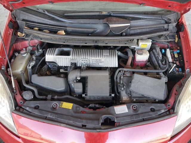 JTDKN3DU8F0442719 - 2015 TOYOTA PRIUS RED photo 11